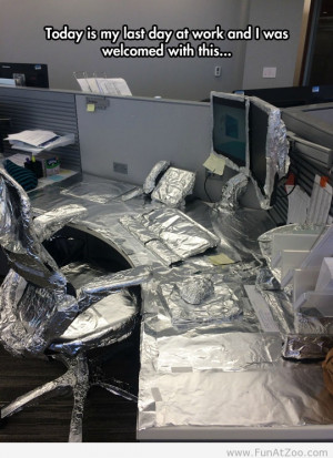 Funny Office Goodbye Pictures Funny office prank to say