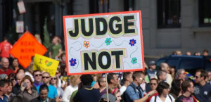 ... you first read judge not in your head you finished the phrase lest ye