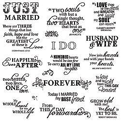 Just Married Quotes C/Stamps