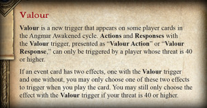 Valour cards are inspired by a quote from Boromir that I think ...