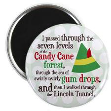 Candy Cane Forest Quote Magnet for