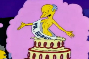 Mr. Burns Birthday Cake