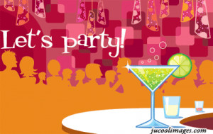 Let’s party glittering graphic