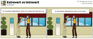 Mathematicians: Extrovert vs. Introvert - Cartoon Thursday