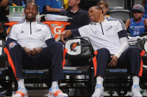the pants in Oklahoma City between Kevin Durant and Russell Westbrook ...