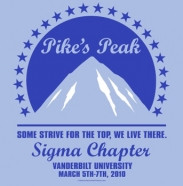 ... logo with pikes peak and stars around it for brotherhood shirts