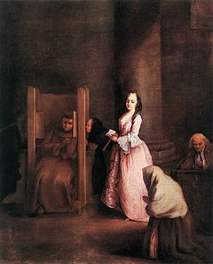 The confession , by Pietro Longhi , ca. 1750