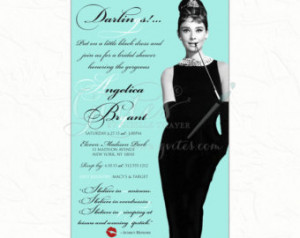 Audrey Hepburn Printable Invitation s | Bridal Shower | Digital ...
