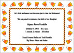 Candy Corn Halloween Baby Announcements