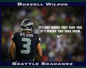 Russell Wilson Seahawks Quote Mini Poster Wall Art Print 8x11