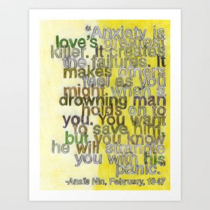 Anxiety as the drowning man quote. Well put. Anaïs Nin on Love, I Art ...