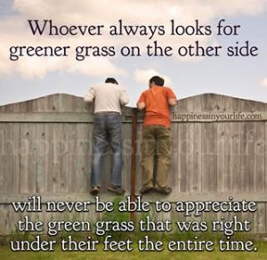 Grass isn't always greener