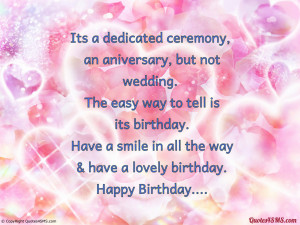 Its a dedicated ceremony, an aniversary but not wedding...