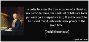 the true situation of a Planet at any particular time, the small set ...