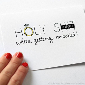 Funny Engagement Card. Engagement Announcement. Were Getting Married ...