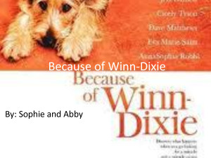 Because of Winn-Dixie - PowerPoint by wanghonghx