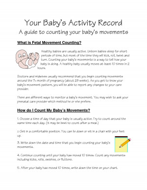 babymed pregnancy counting fetal movements fetal kick count