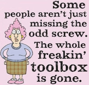 ... aren't just missing the odd screw. The whole freakin toolbox is gone