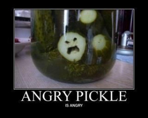 Angry Pickle Is Angry - you'd be made too if you were at the bottom
