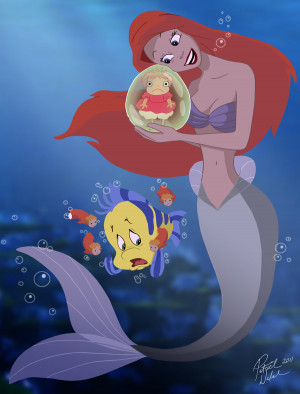 Ariel and Ponyo by FeiLongEX