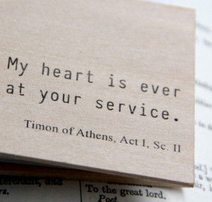 in. x 2 in. Wood Mini Notepad (Shakespeare - My heart is ever at ...