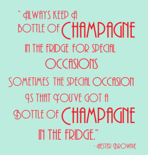hester browne champagne quote