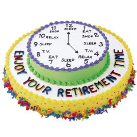 Have a wonderful retirement cake full white cream