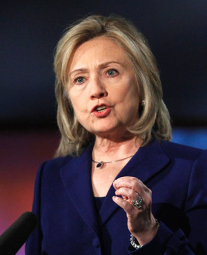 ... Hillary Clinton speaking about the wave of unrest sweeping across the