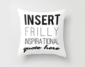 Throw Pillow Decorative Pillow Cover Sarcastic Ironic Typography Quote ...