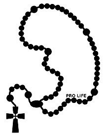 Rosary decal in the shape of a baby!