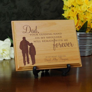 Dad's Guiding Hand Memorial Plaque PQ13028