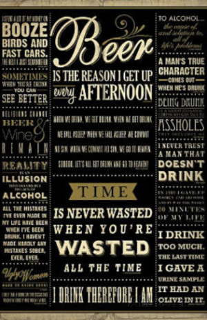 Drinking Quotes College Poster Print Poster