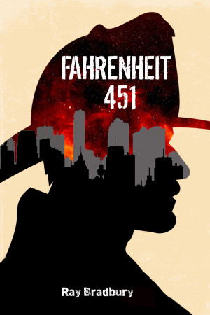 My redesigned book cover for Fahrenheit 451.