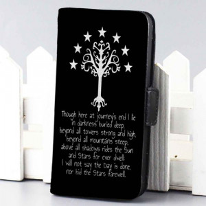 case Lord of the Rings Quotes movie wallet case for iphone 4,4s,5 ...