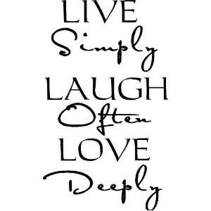 simply laugh often love deeply wall art wall sayings: Home & Kitchen