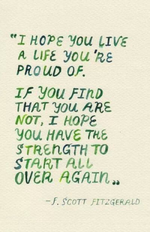 Live a life you're proud of