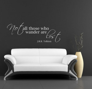 JRR Tolkien quote wall decal art vinyl lettering sticker Not all those ...