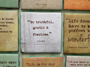 Quote Art/Coaster 4x4 Be truthful gentle & by StolenMomentsStudio
