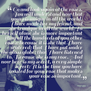 Quotes Picture: go and look again at the roses you will understand now ...