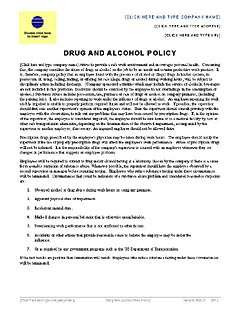 Drug and Alcohol Policy Template HD Wallpaper