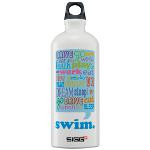 Swim Sports Quote Funny Stainless Water Bottle 0.6