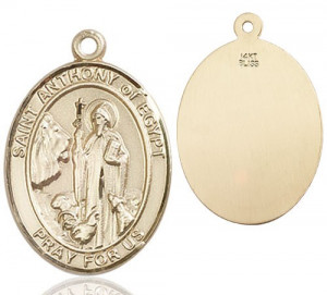 St. Anthony of Egypt Medal - 14K Yellow Gold