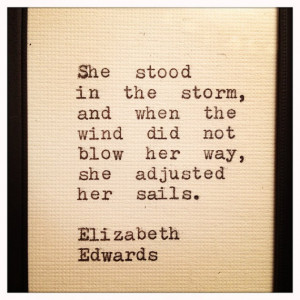 Elizabeth Edwards Inspirational Quote Made on Typewriter and Framed