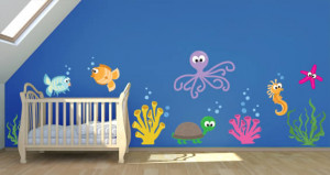 Sea Creatures wall decal pack