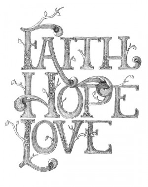 Faith Hope Love print