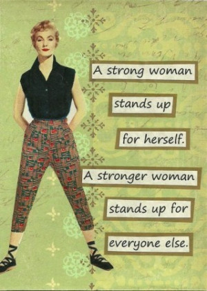 strong woman stand up for herself.