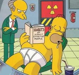... the only one that can t get through a stephen covey book the simpsons