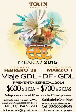 invita a viajar al ELECTRIC DAISY CARNIVAL 2015 en la Ciudad de Mexico