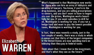 Senator Elizabeth Warren, quote. 