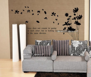 73*125cm Elegant flower wall paster , 2012 DIY Removable Wall Quote ...